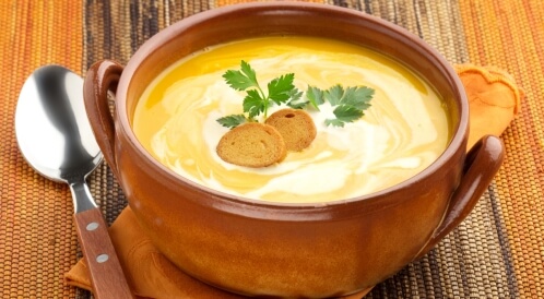 شوربة القرع والبطاطس