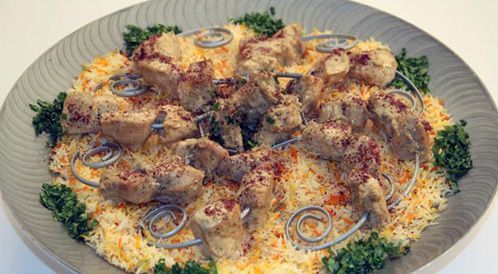 وصفة لتحضير شيش طاووق مع الرز بطريقة صحية