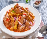 طريقة عمل البامية باللحمة الصحية