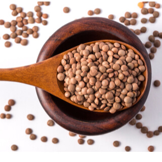 1. العدس البني