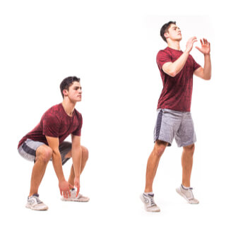 4. تمرين قرفصاء القفز (Squat jump) 4. تمرين قرفصاء القفز (Squat jump)