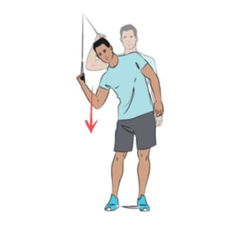 3. تمرين الوقوف المائل (Standing oblique crunch
