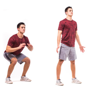 3. تمرين قفز القرفصاء (Squat Jumps)
