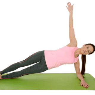 1. اللوح الجانبي (Side plank)
