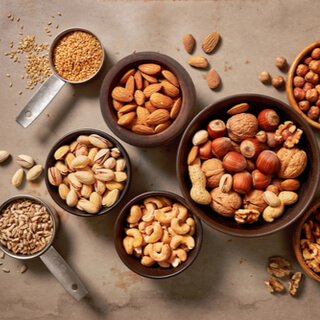 3. المكسرات والبذور