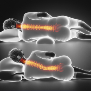 علاج آلام الرقبة الناتج عن وضعيات نوم مختلفة.