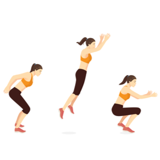 تمرين قفز السكوات