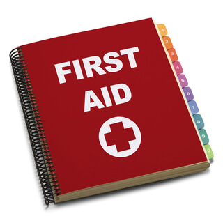 1. كُتيّب أو دليل الإسعافات الاولية 1. كُتيّب أو دليل الإسعافات الاولية