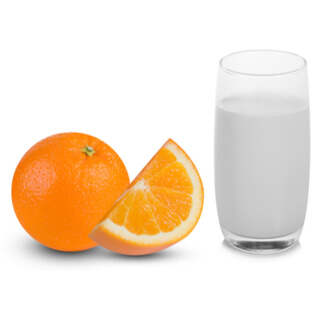 2. مقشر الحليب وبودرة قشرة البرتقال