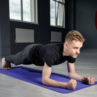 2. تمرين لوح الساعد  Forearm Plank 