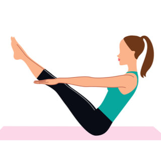 4. الجلوس بشكل الحرف V (V-sits )