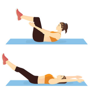 تمرين رفع الرأس والكتفين