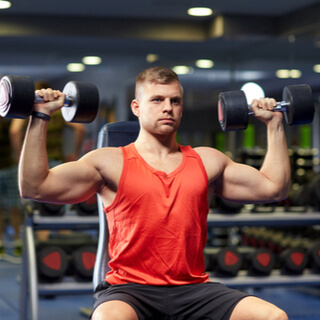 8. dumbbell shoulder presses 8. dumbbell shoulder presses