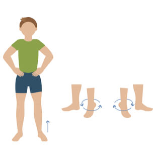 8. تدوير القدمين أو ثني الكاحل 8. تدوير القدمين أو ثني الكاحل