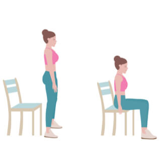 1. تمرين اجلس لتقف (Sit to Stand) 1. تمرين اجلس لتقف (Sit to Stand)