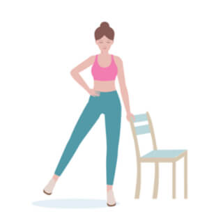 6. تمرين توازن الساق الواحدة